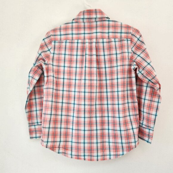 Janie and Jack Pink Plaid Long Sleeve Button Down Dress Shirt Toddler Boys 4 - Picture 2 of 9